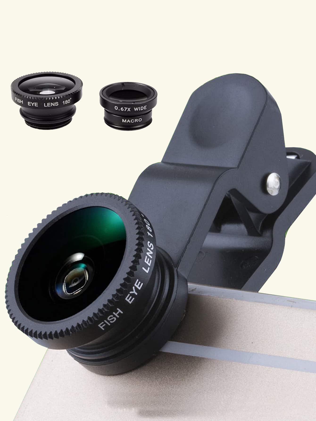 3 In 1 Phone Wide Angle Macro Fisheye Clip Lens Compatible With Iphone Android Phone For Summer Vacation, Travel, Creative Photography Phone Accessories, Phone Lens - Skies The Limit Store LLC