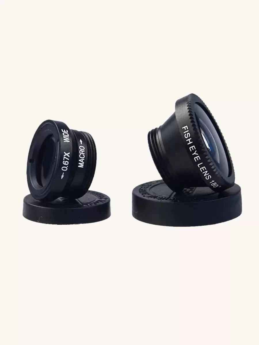 3 In 1 Phone Wide Angle Macro Fisheye Clip Lens Compatible With Iphone Android Phone For Summer Vacation, Travel, Creative Photography Phone Accessories, Phone Lens - Skies The Limit Store LLC