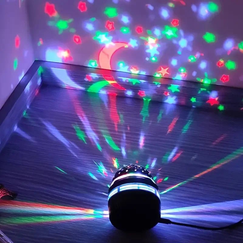 LED Starry Sky Night Lights USB Projector Lamp Magic Ball Moon Star Christmas Lights Home Room Atmosphere Decorations - Skies The Limit Store LLC