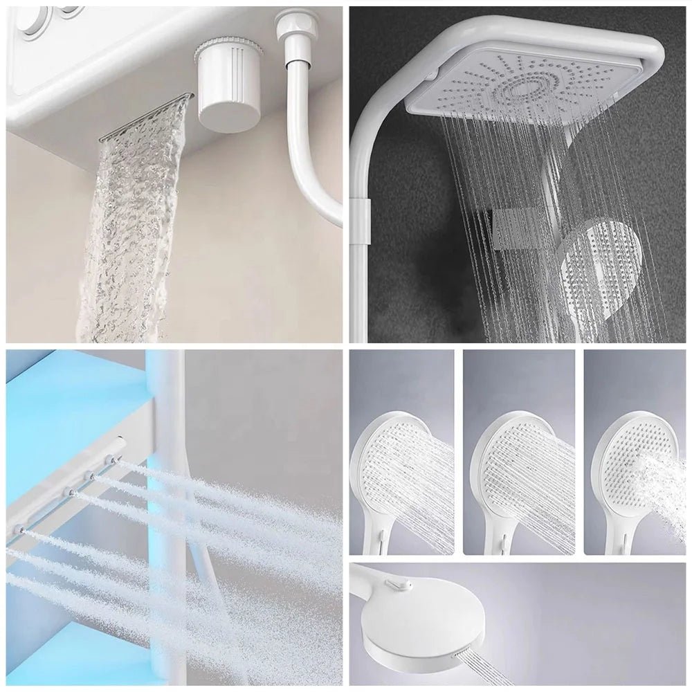 Luxury Smart Bathroom Fuacet Shower System LED Digital Display Thermostatic Mixer Shower Panel SPA Massage Back Spray Shower Set - Skies The Limit Store LLC