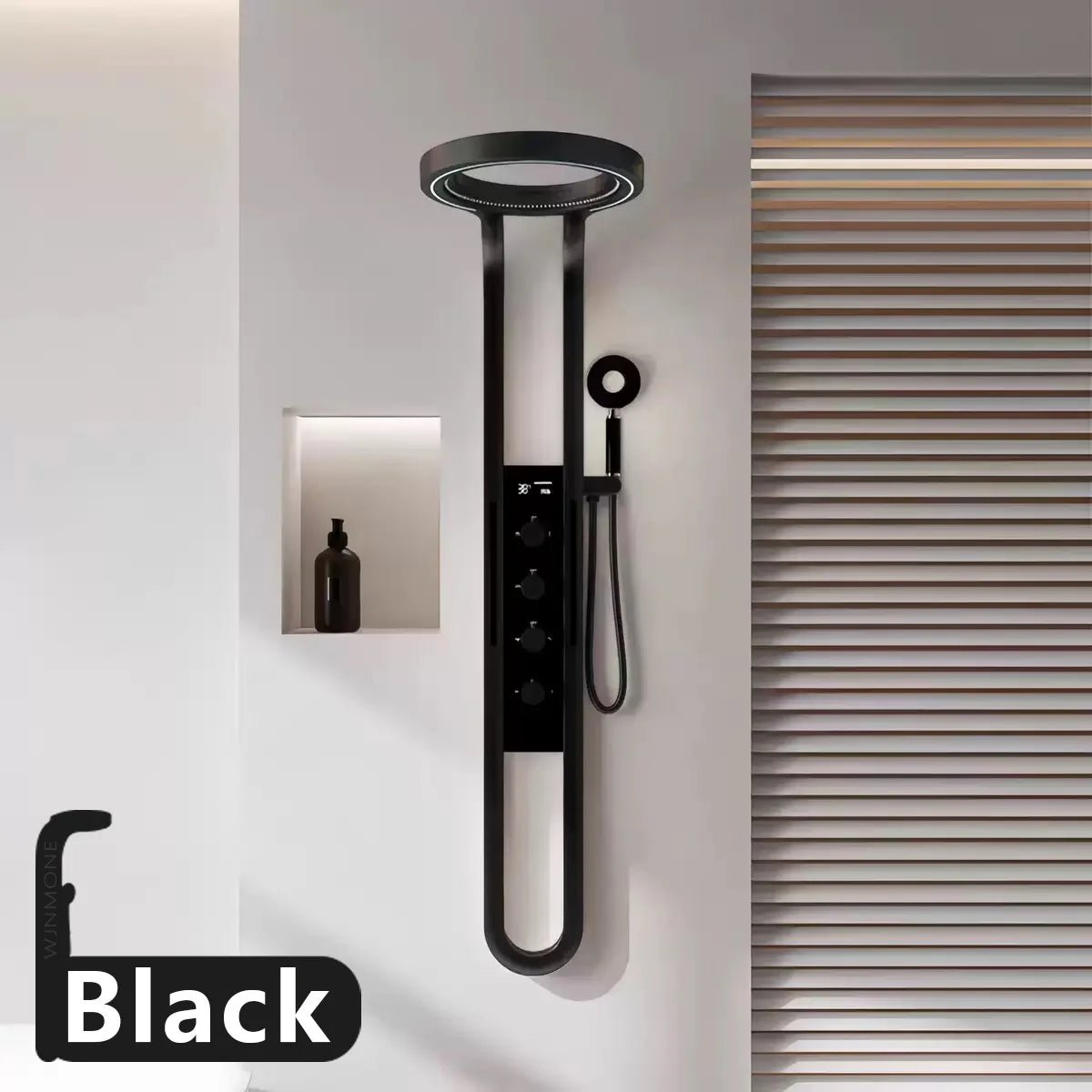 Modern High End Rainfall Shower Panel SPA Massage Jet Waterfall Showers Column Taps Set LED Display Smart Bathroom Shower System - Skies The Limit Store LLC