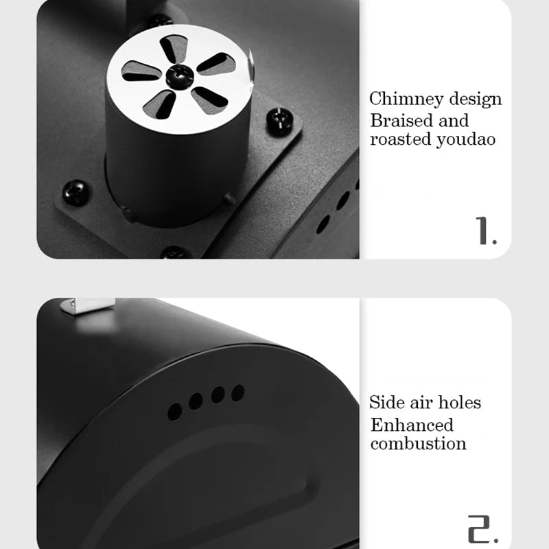 New Custom Metal Black Green Burning Smokeless Korean Portable Camping Outdoor Charcoal Barbecue BBQ Grills - Skies The Limit Store LLC