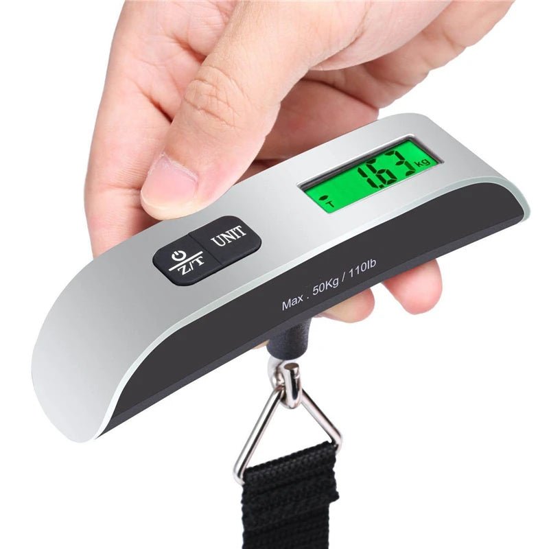Portable Scale Digital LCD Display 110lb/50kg Electronic Luggage Hanging Suitcase Travel Weighs Baggage Bag Weight Balance Tools - Skies The Limit Store LLC