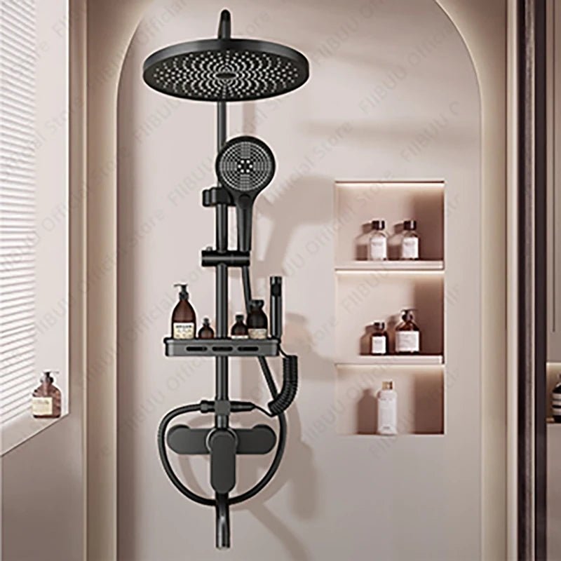 Pressure Water Massage Shower Set Water Saving Shower System Modern Minimalist Shower Head Combo Adjustable Bathroom Accessories - Skies The Limit Store LLC