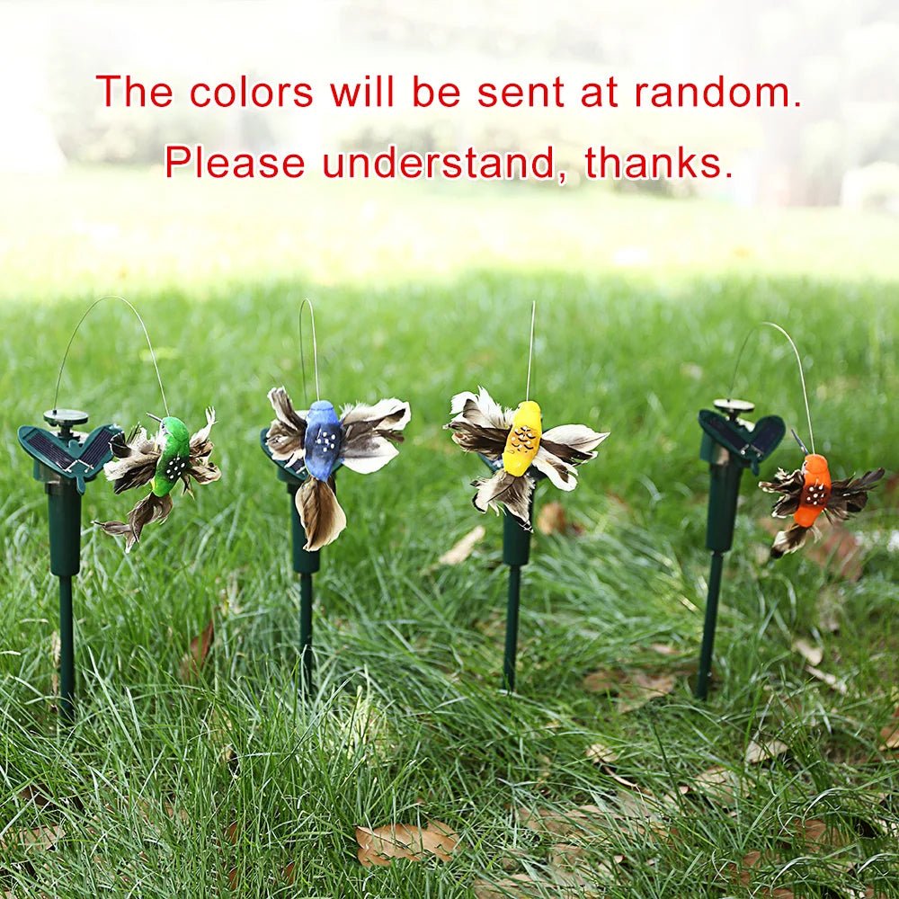 Solar Powered Dancing Fluttering Butterflies Flying Humming Bird Garden Yard Decoration Simulated Butterfly Humming Bird Toys - Skies The Limit Store LLC